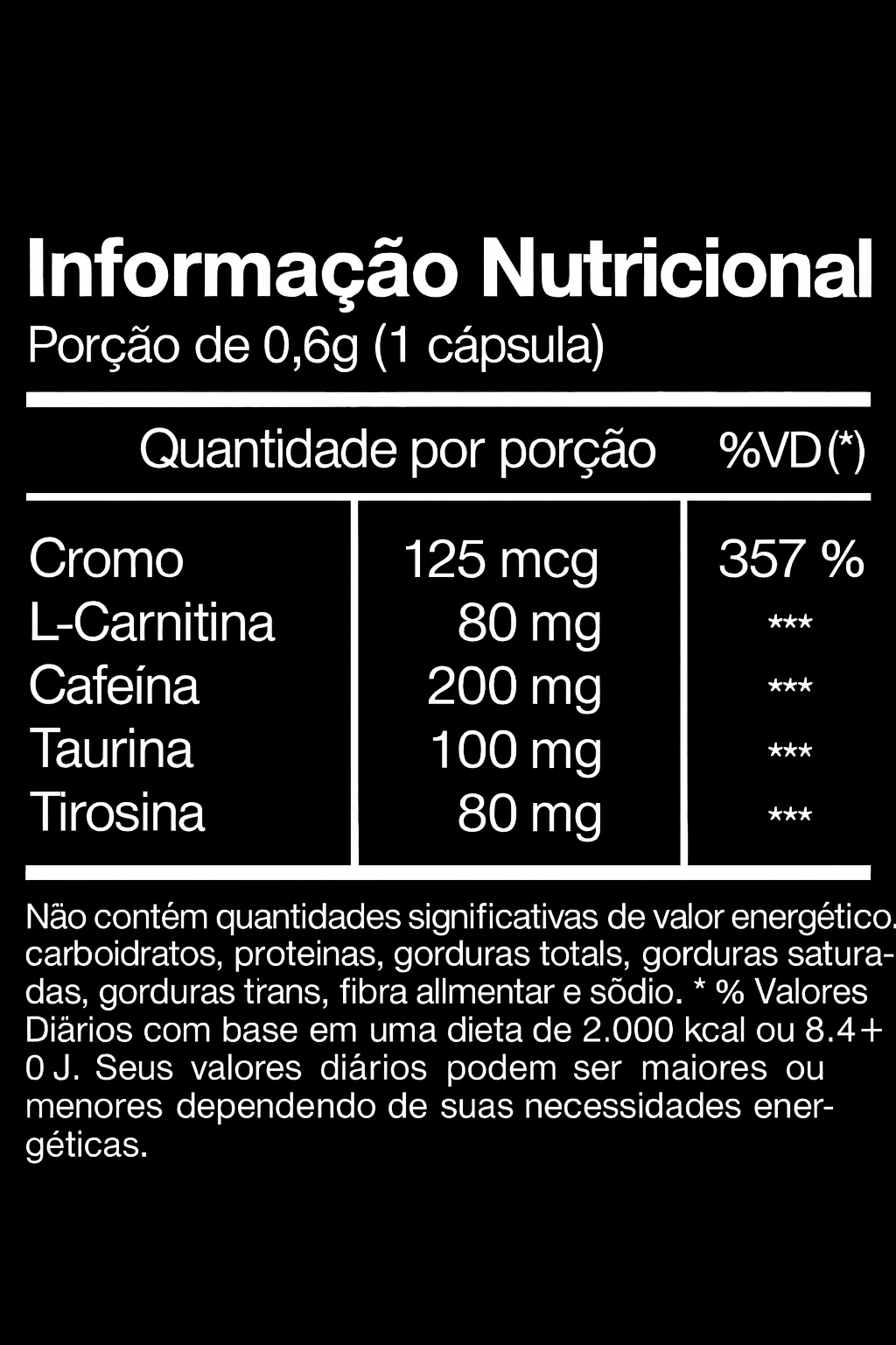 Tabela Nutricional